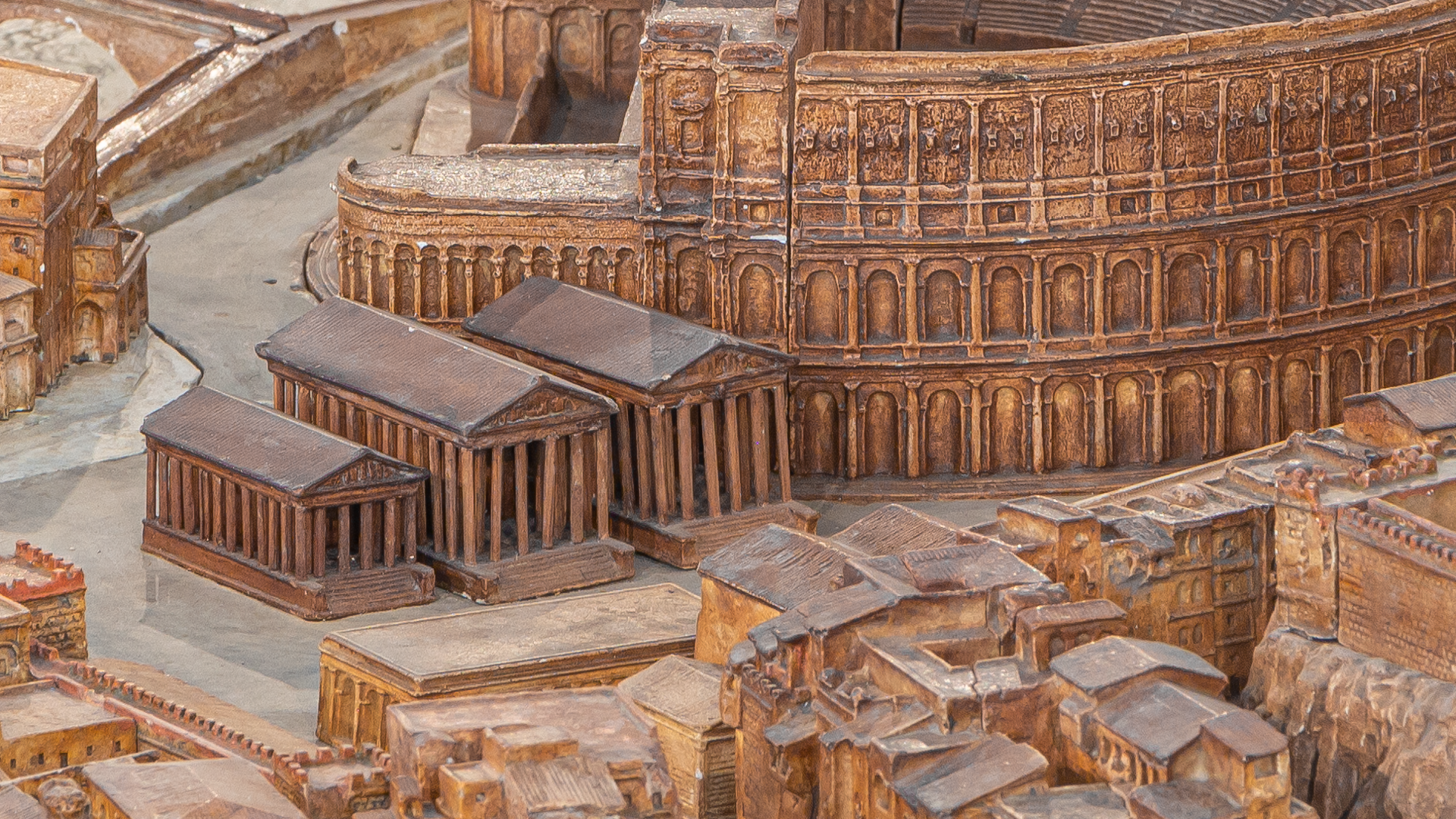 Temple de Janus (Forum Holitorium) : Photo de la maquette réalisée par P.Bigot.