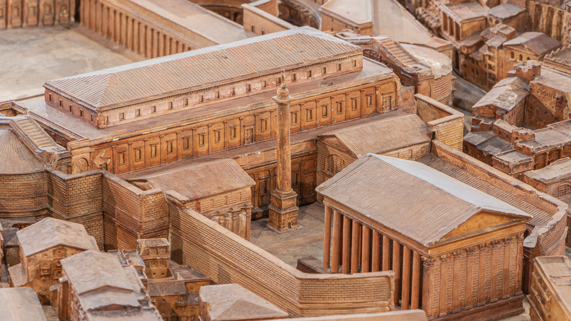 Colonne de Trajan : Photo de la maquette réalisée par P.Bigot.