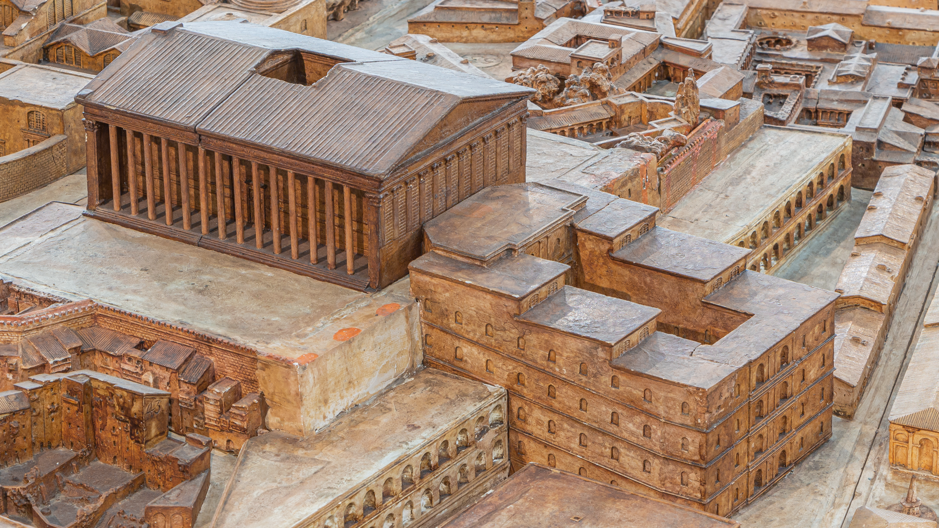 Temple de Sérapis (Quirinal) : Photo de la maquette réalisée par P.Bigot.