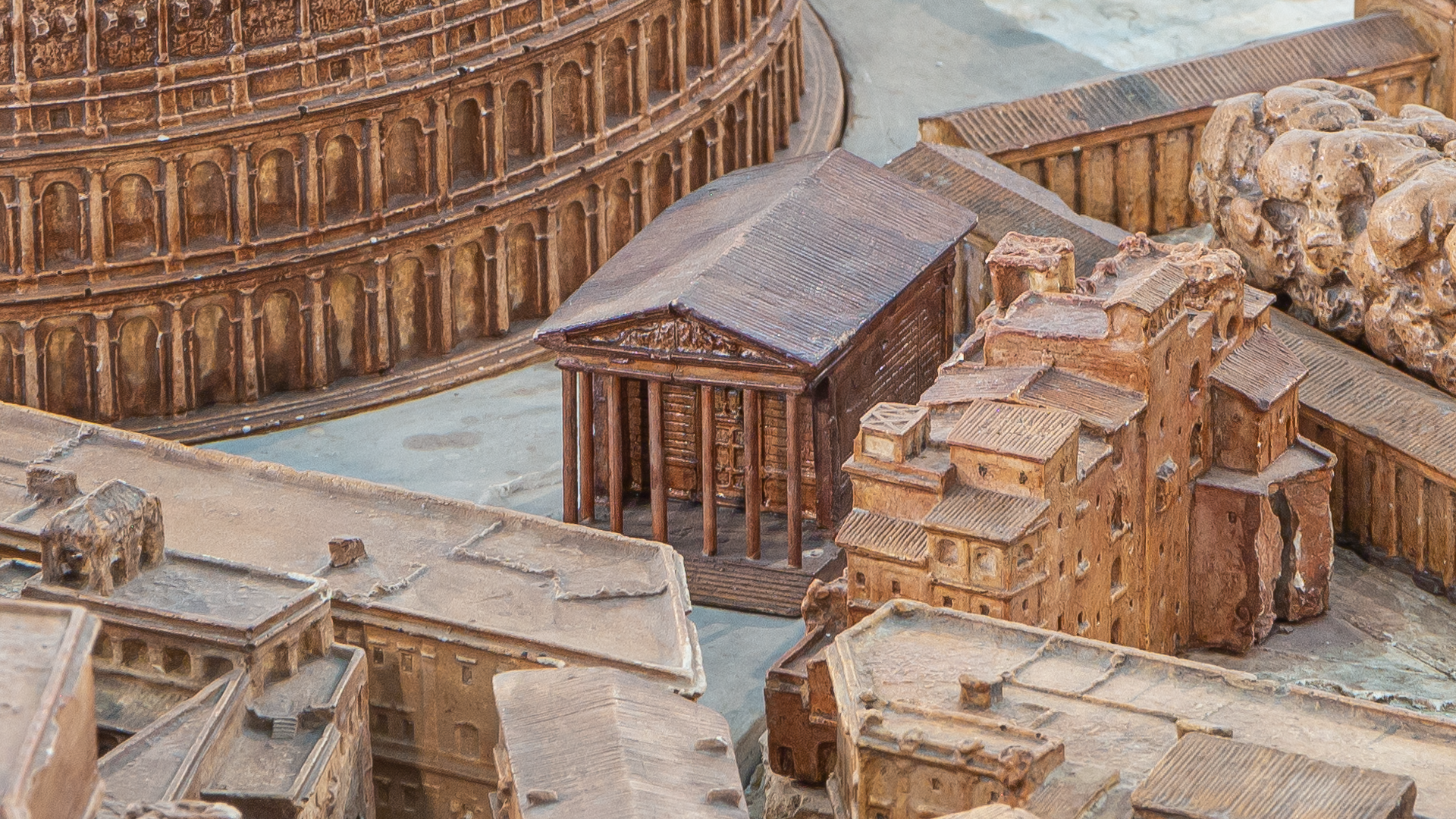 Temple d'Apollon Sosianus : Photo de la maquette réalisée par P.Bigot.