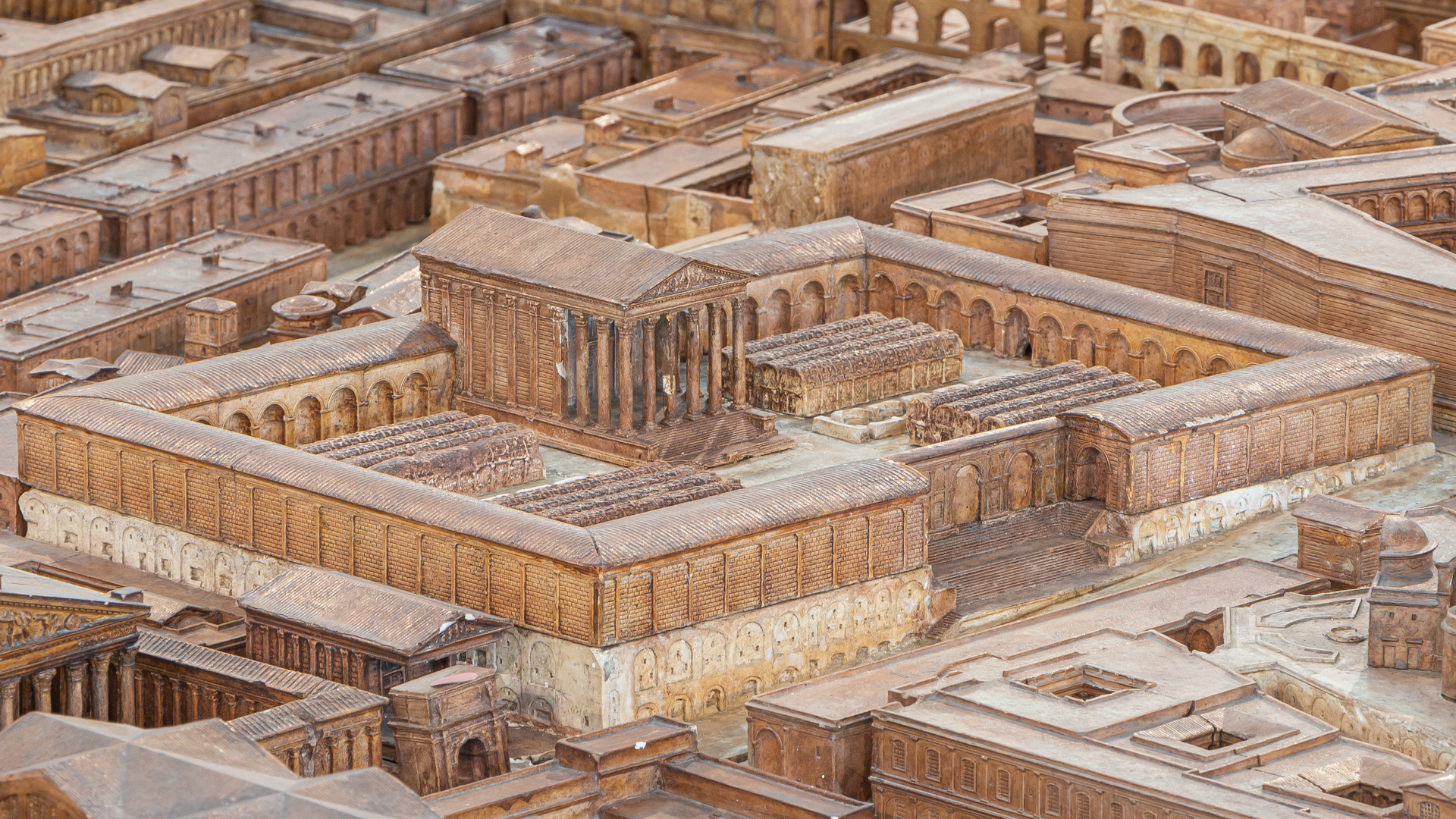 Temple de Jupiter Vltor : Photo de la maquette réalisée par P.Bigot.