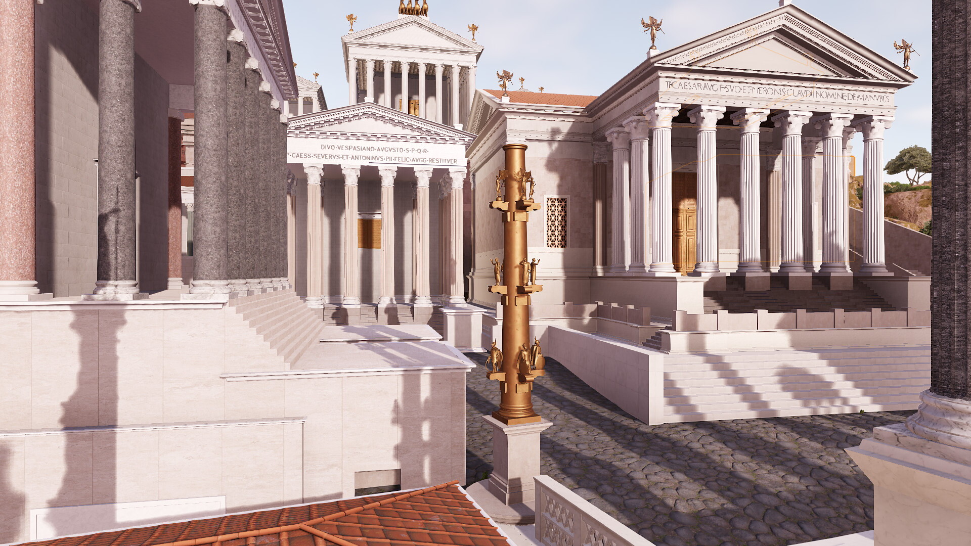 Milliaire d'or : Image de restitution virtuelle.