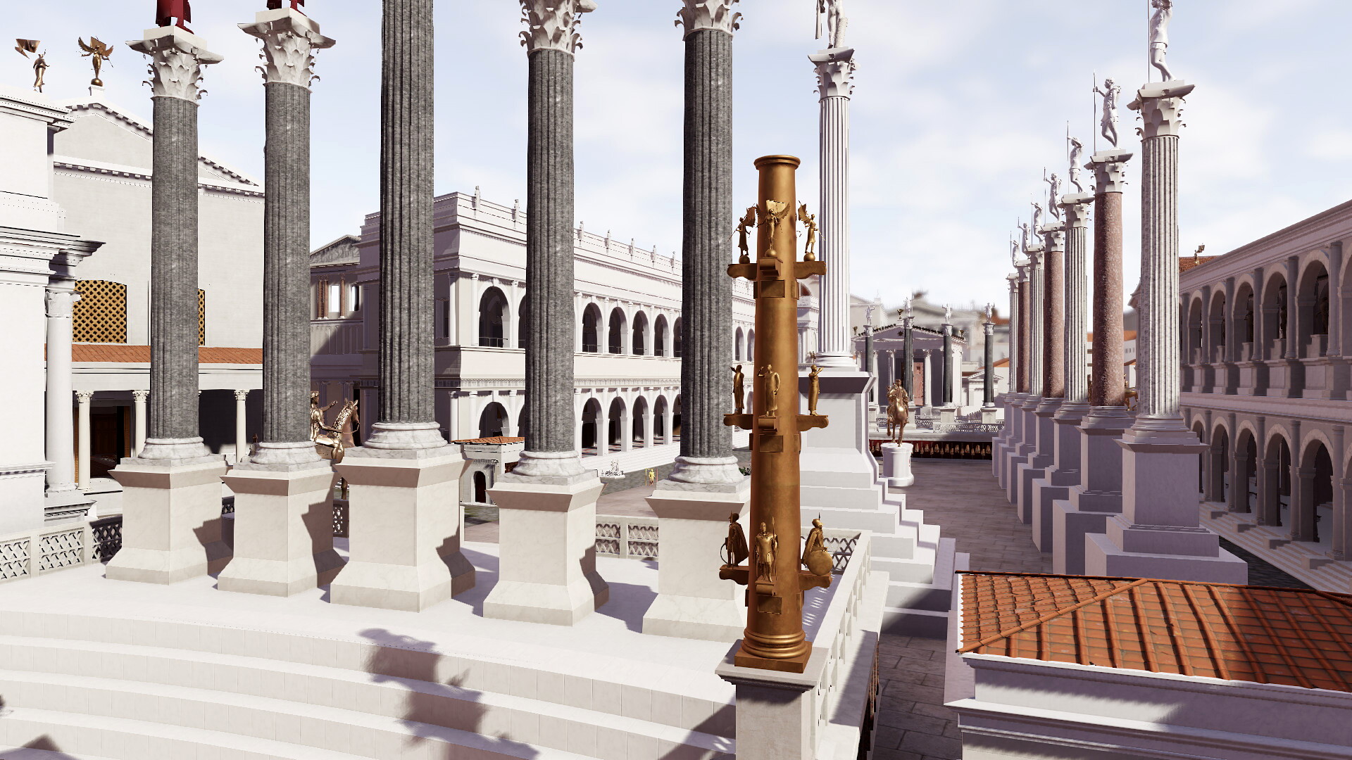 Milliaire d'or : Image de restitution virtuelle.