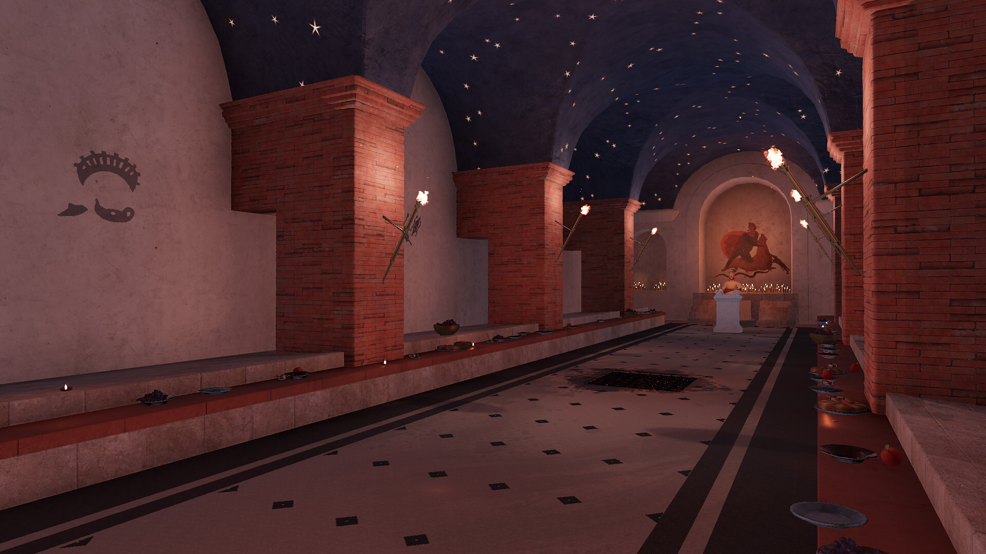 Mithraeum des thermes de Caracalla : Image de restitution virtuelle.