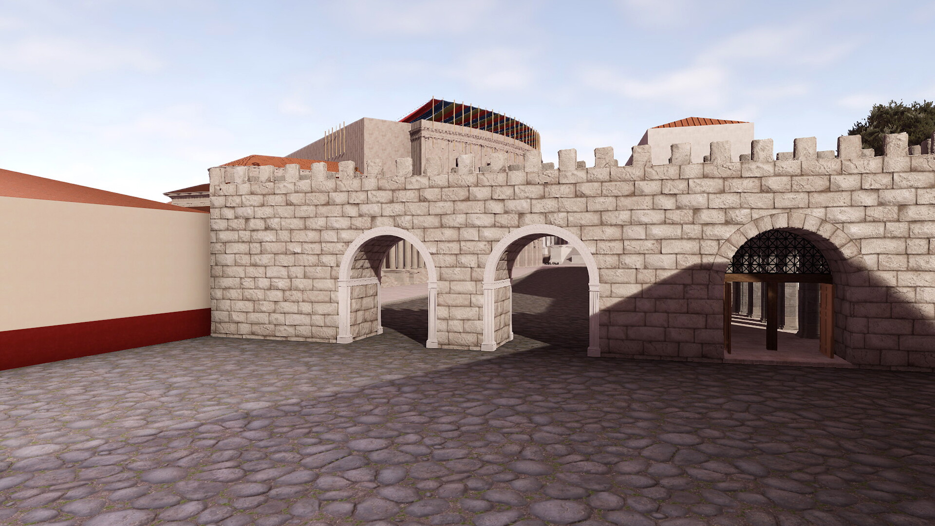 Muraille Servienne : Image de restitution virtuelle.