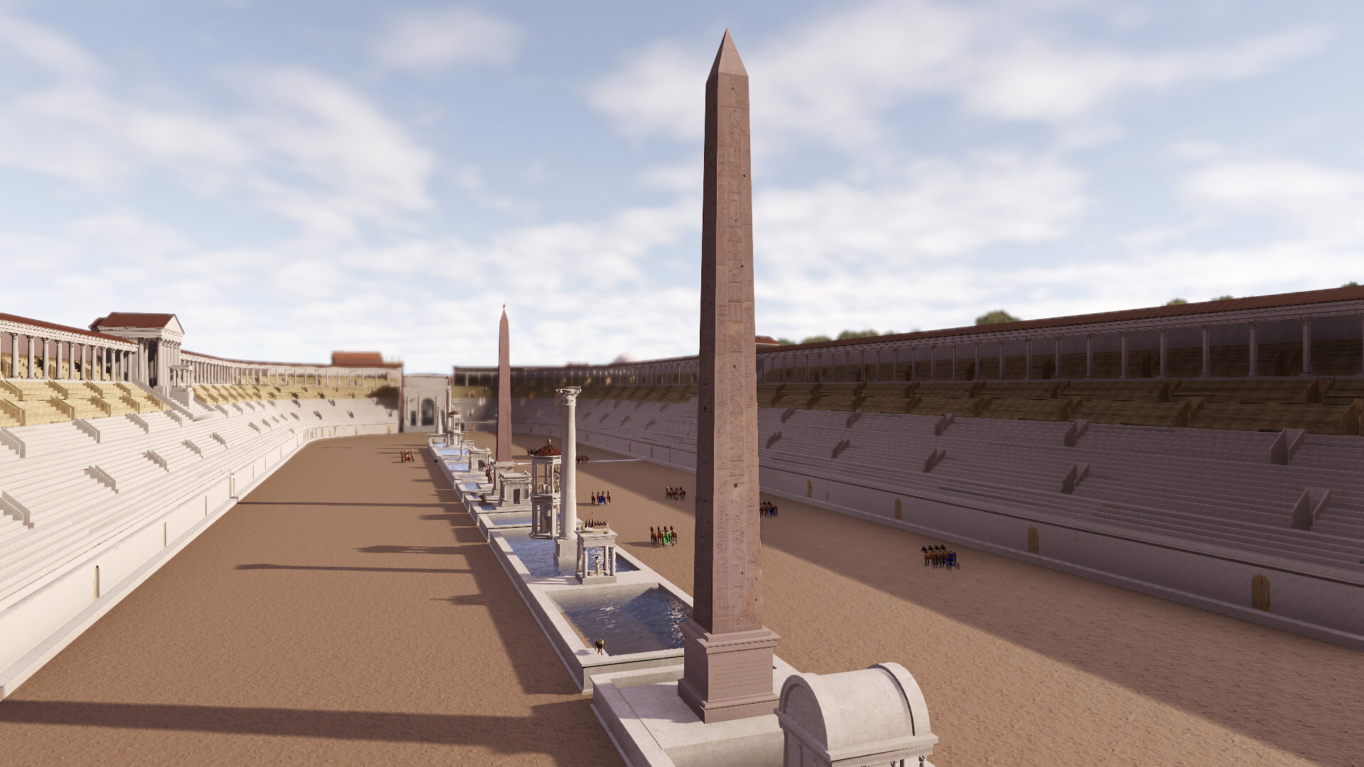 Obélisque de Constance II sur le Grand Cirque : Image de restitution virtuelle.