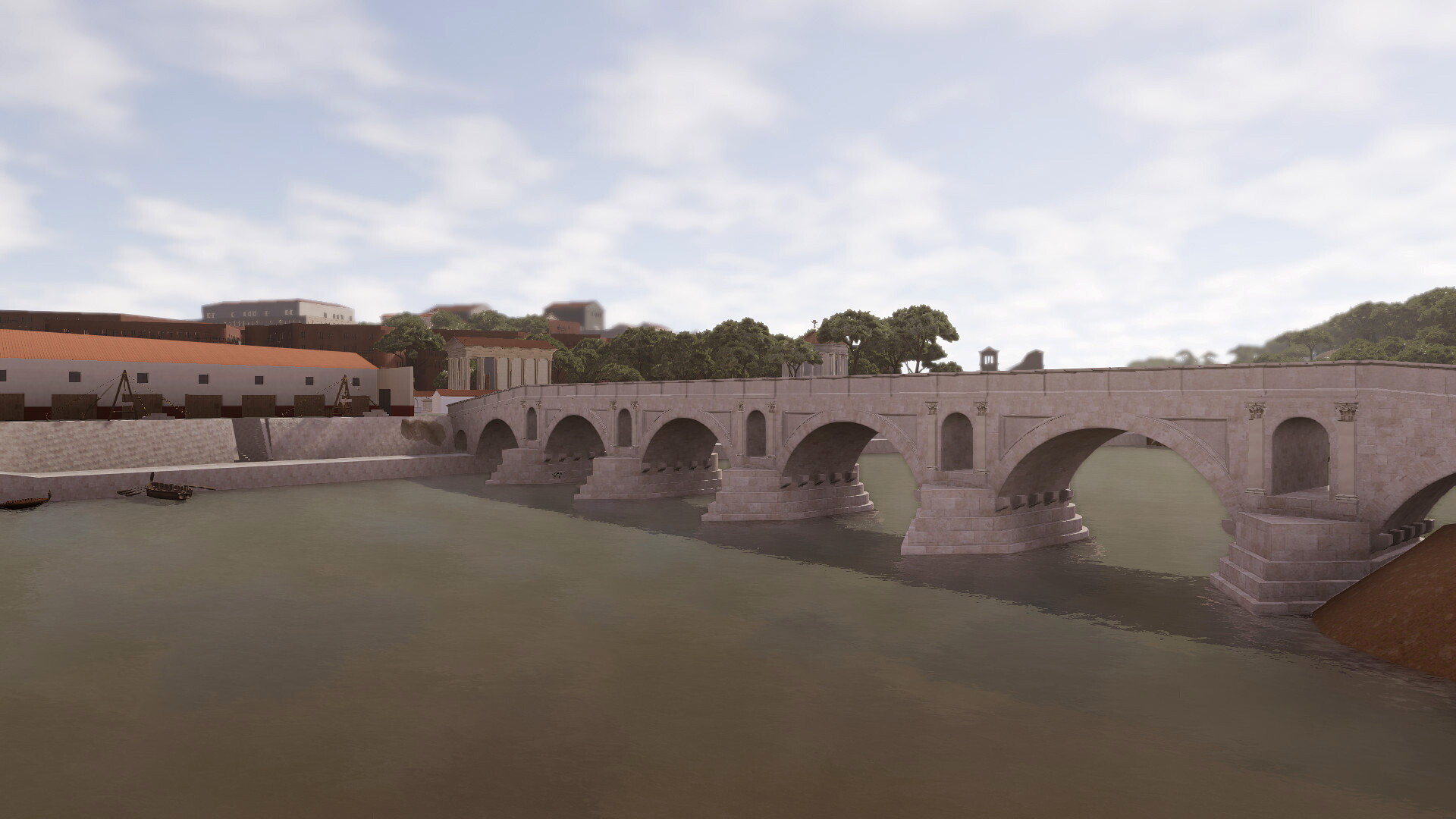 Pont Aemilius : Image de restitution virtuelle.