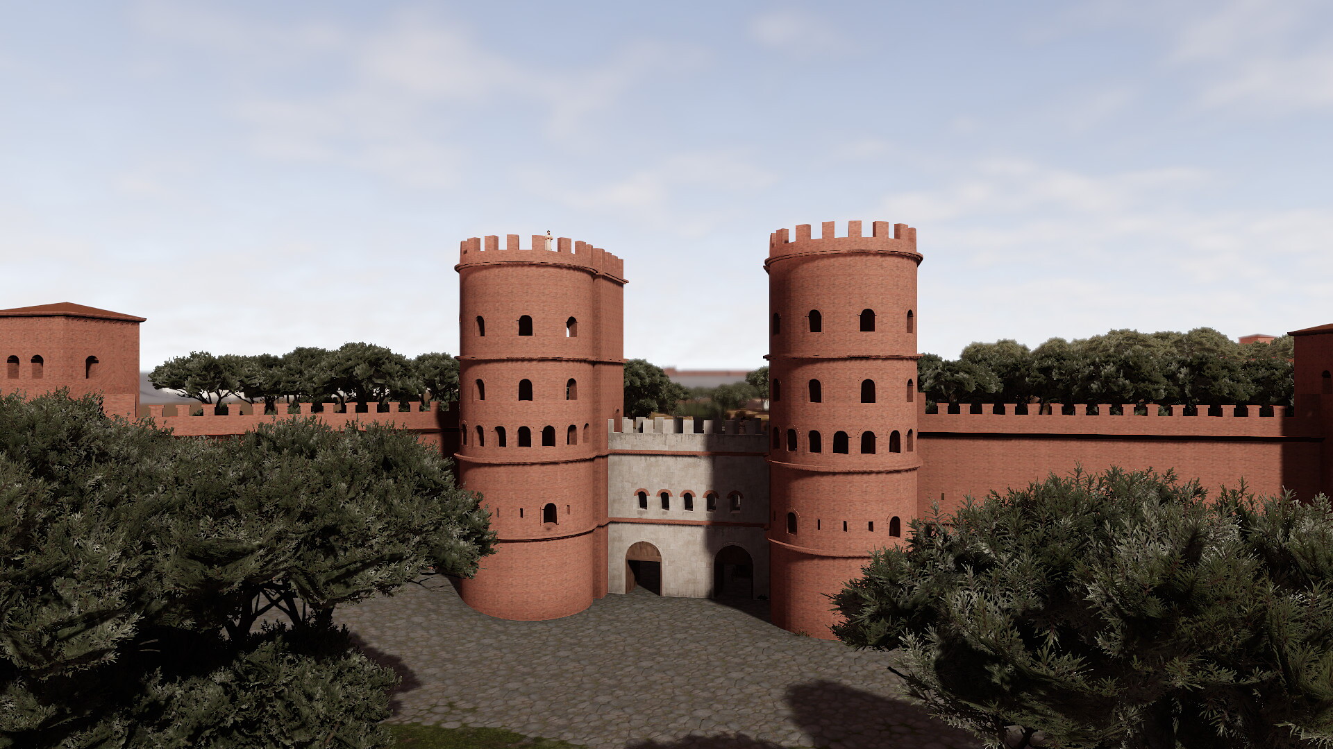 Porte Appia : Image de restitution virtuelle.