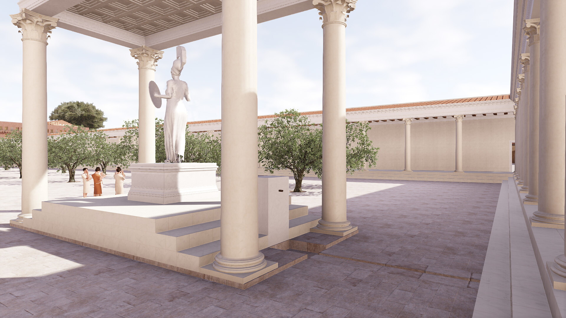 Porticus Diuorum : Image de restitution virtuelle.