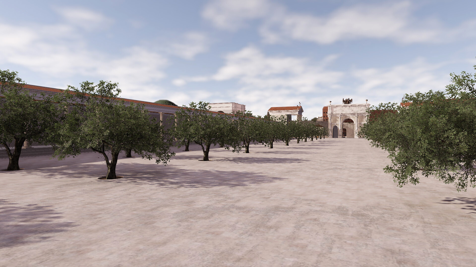Porticus Diuorum : Image de restitution virtuelle.