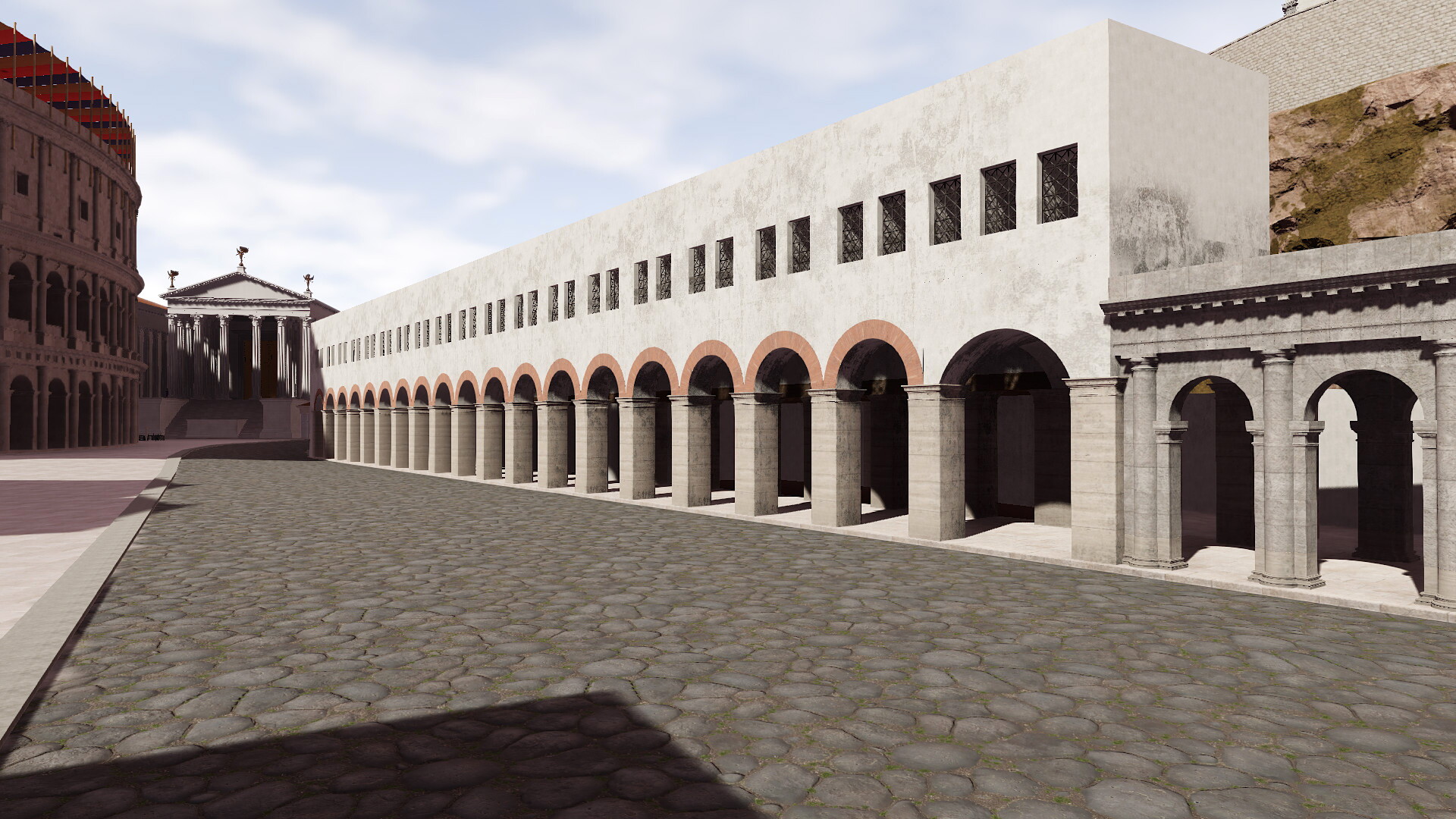 Porticus Triumphalis : Image de restitution virtuelle.