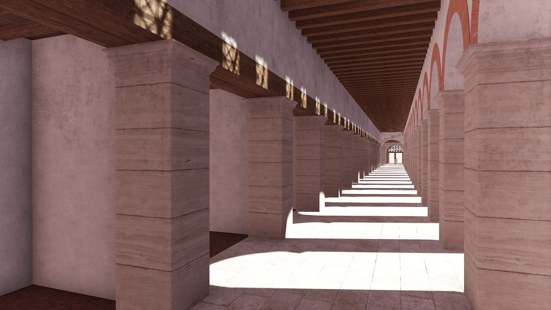 Porticus Triumphalis : Image de restitution virtuelle.