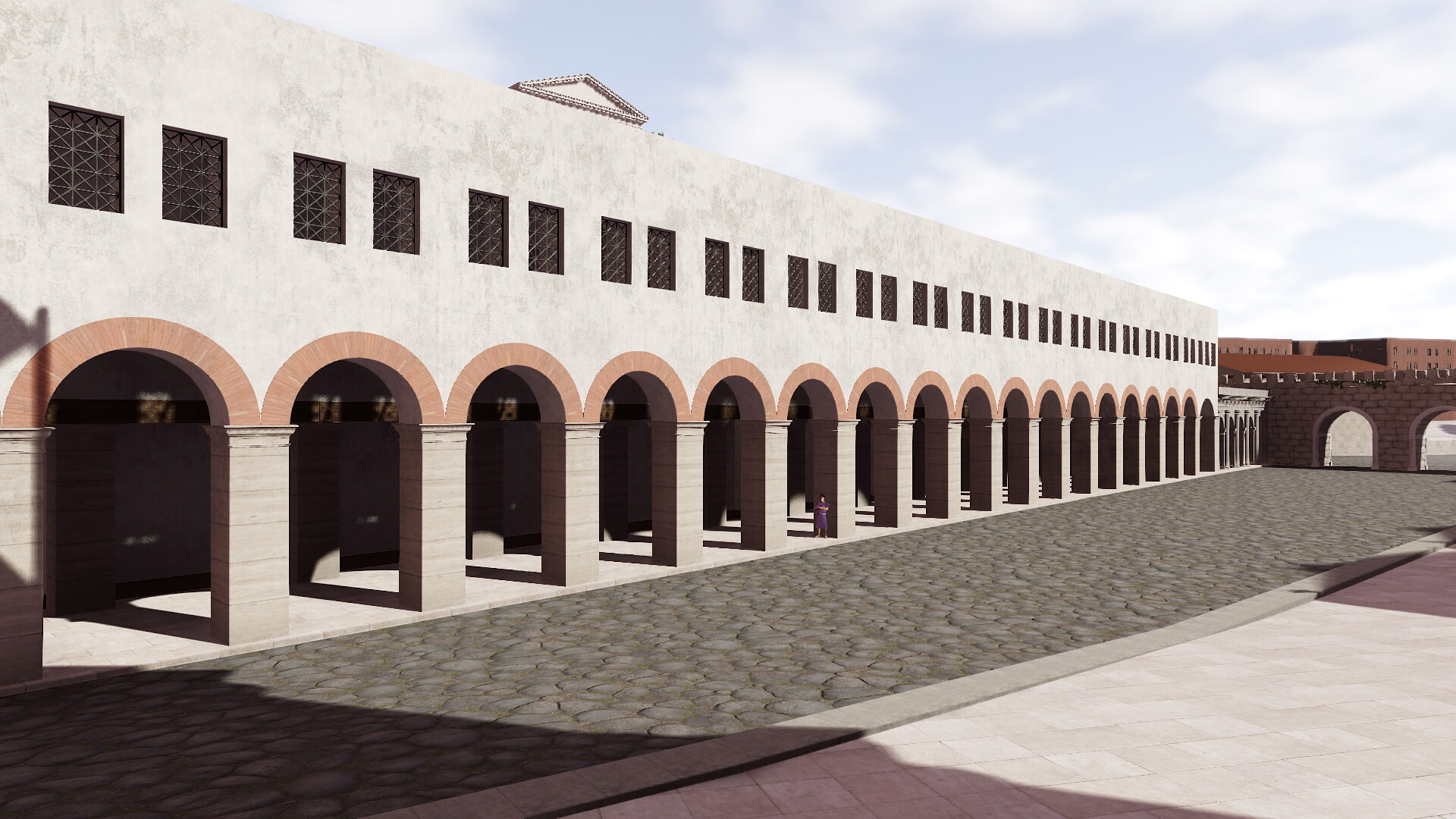 Porticus Triumphalis : Image de restitution virtuelle.
