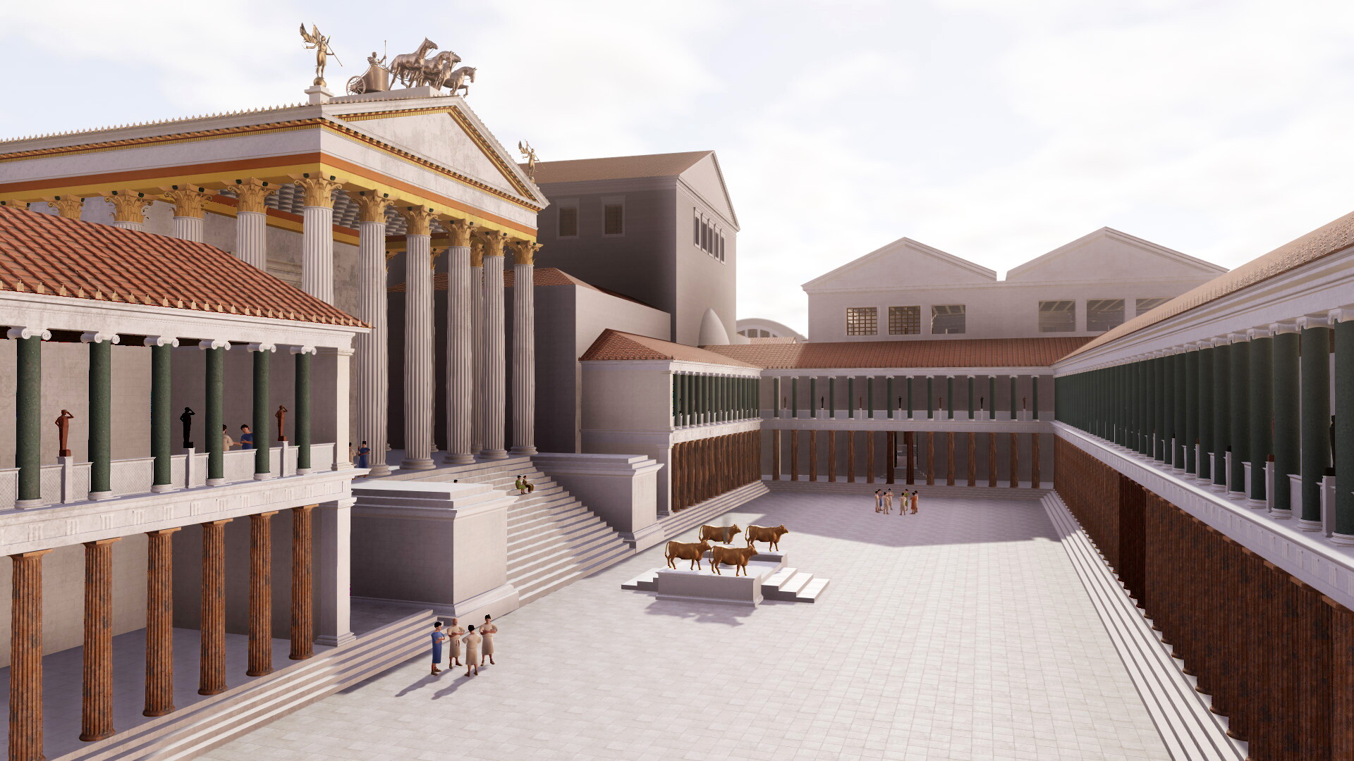 Portique des Danaïdes : Image de restitution virtuelle.