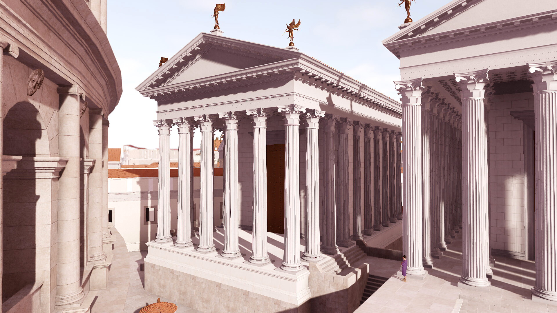 Temple d'Apollon Sosianus : Image de restitution virtuelle.