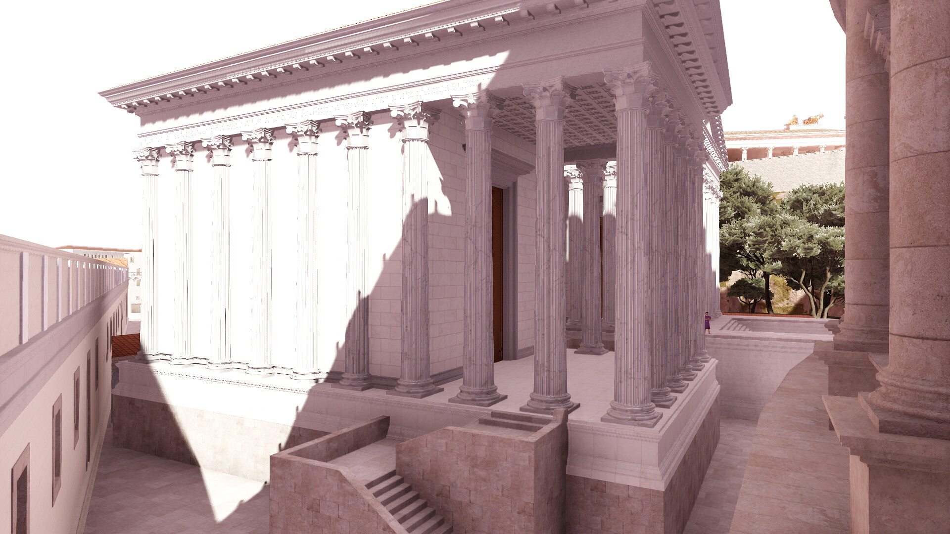 Temple d'Apollon Sosianus : Image de restitution virtuelle.