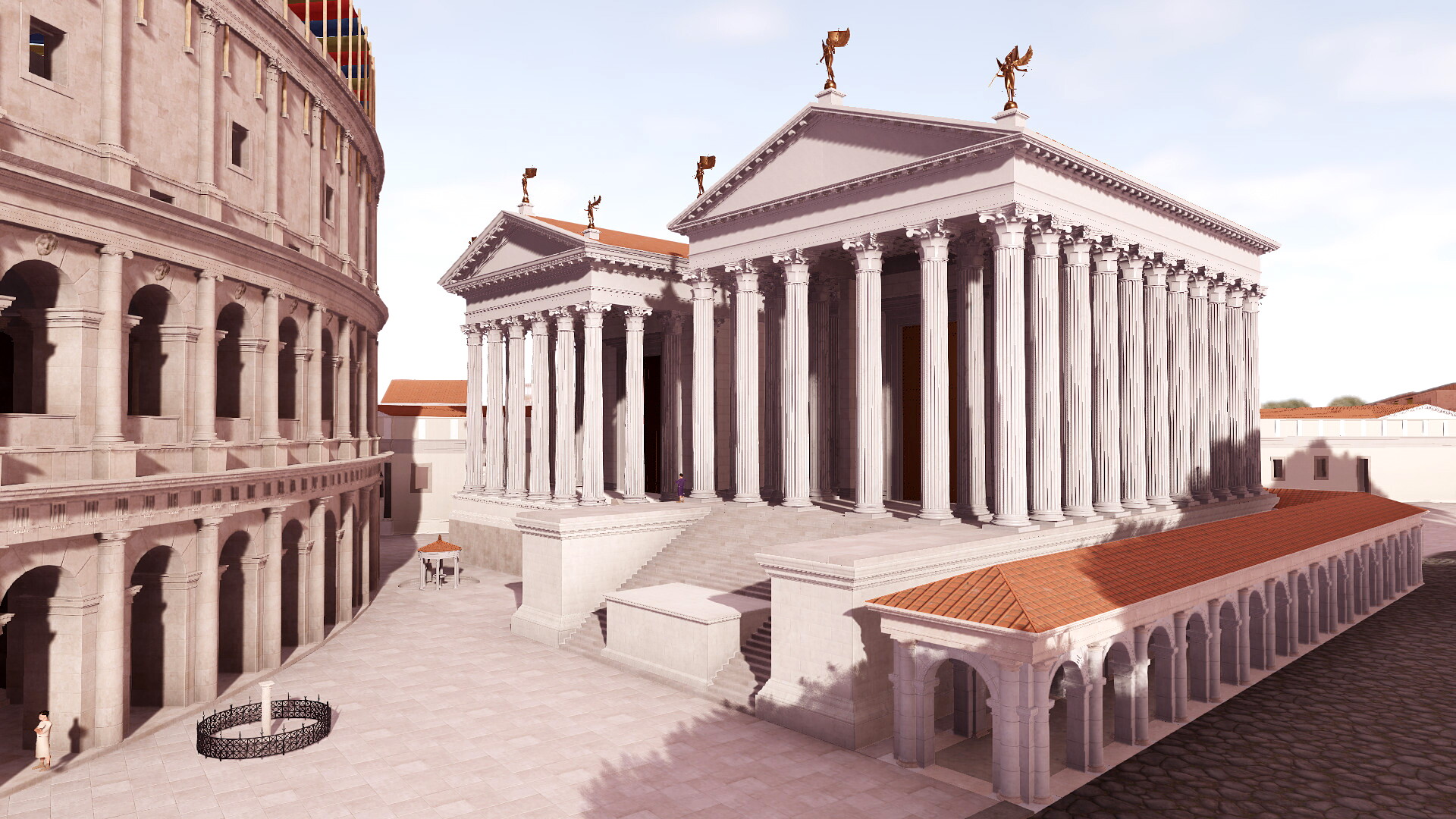 Temple de Bellone : Image de restitution virtuelle.