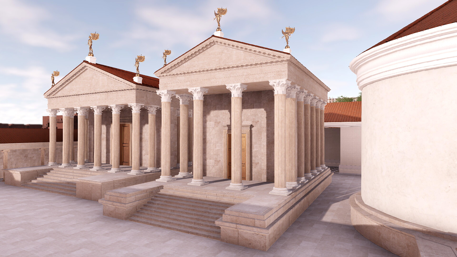 Temple C (Largo Argentina) : Image de restitution virtuelle.