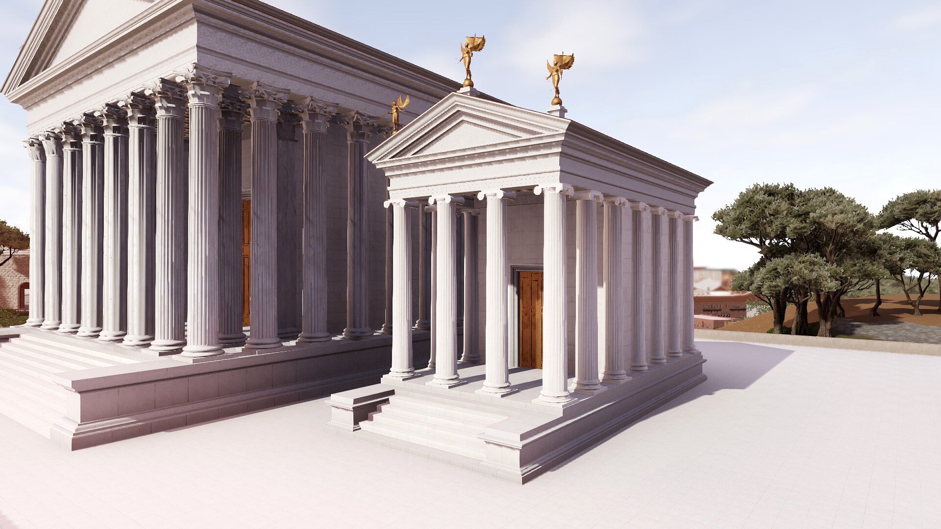 Temple de Felicitas (Capitole) : Image de restitution virtuelle.