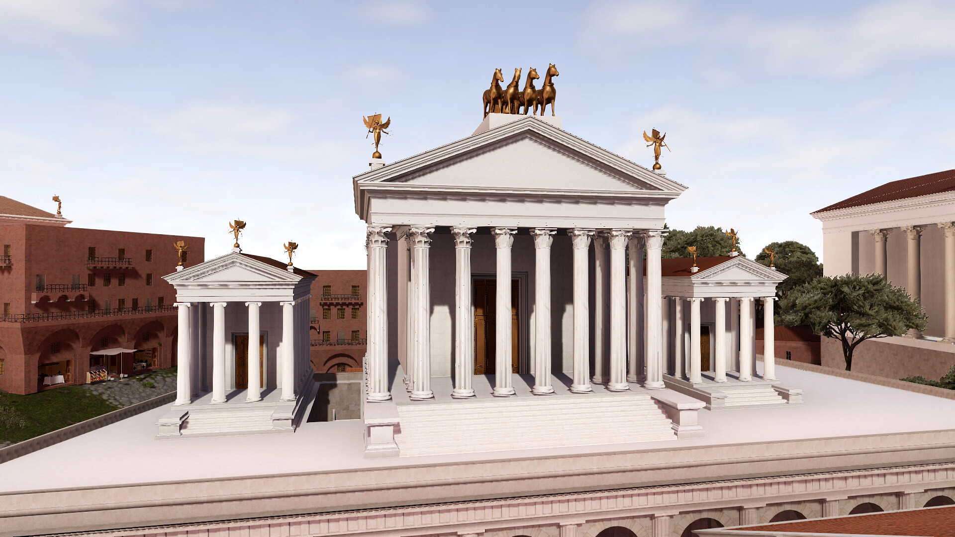 Temple de Felicitas (Capitole) : Image de restitution virtuelle.