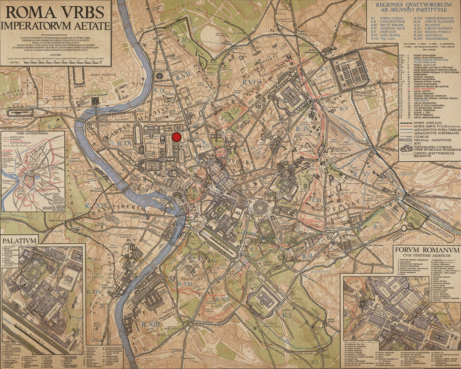 Temple d'Isis (Champ de Mars) : Plan de situation dans Rome de Temple d’Isis (Champ de Mars).