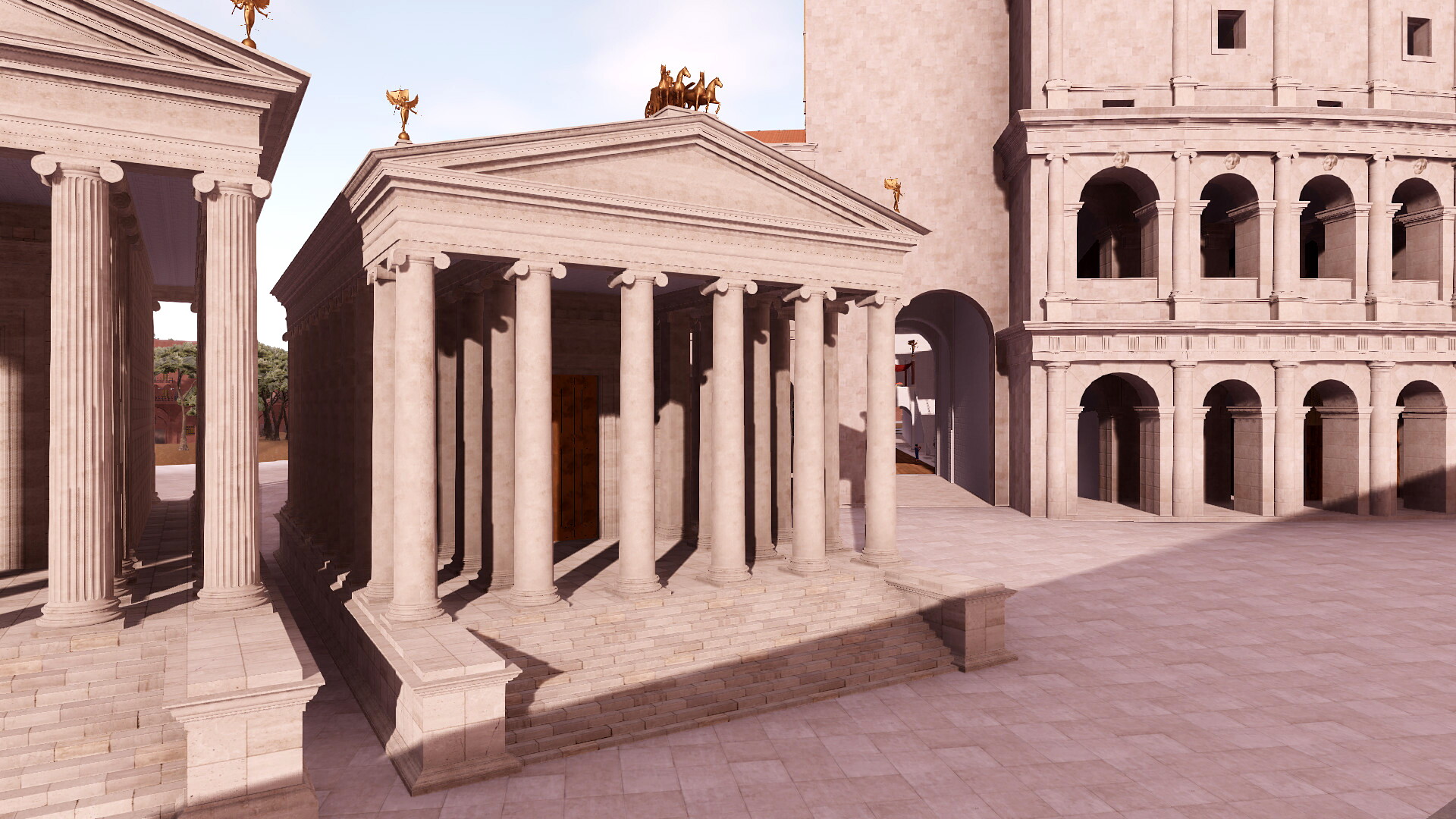 Temple de Janus (Forum Holitorium) : Image de restitution virtuelle.
