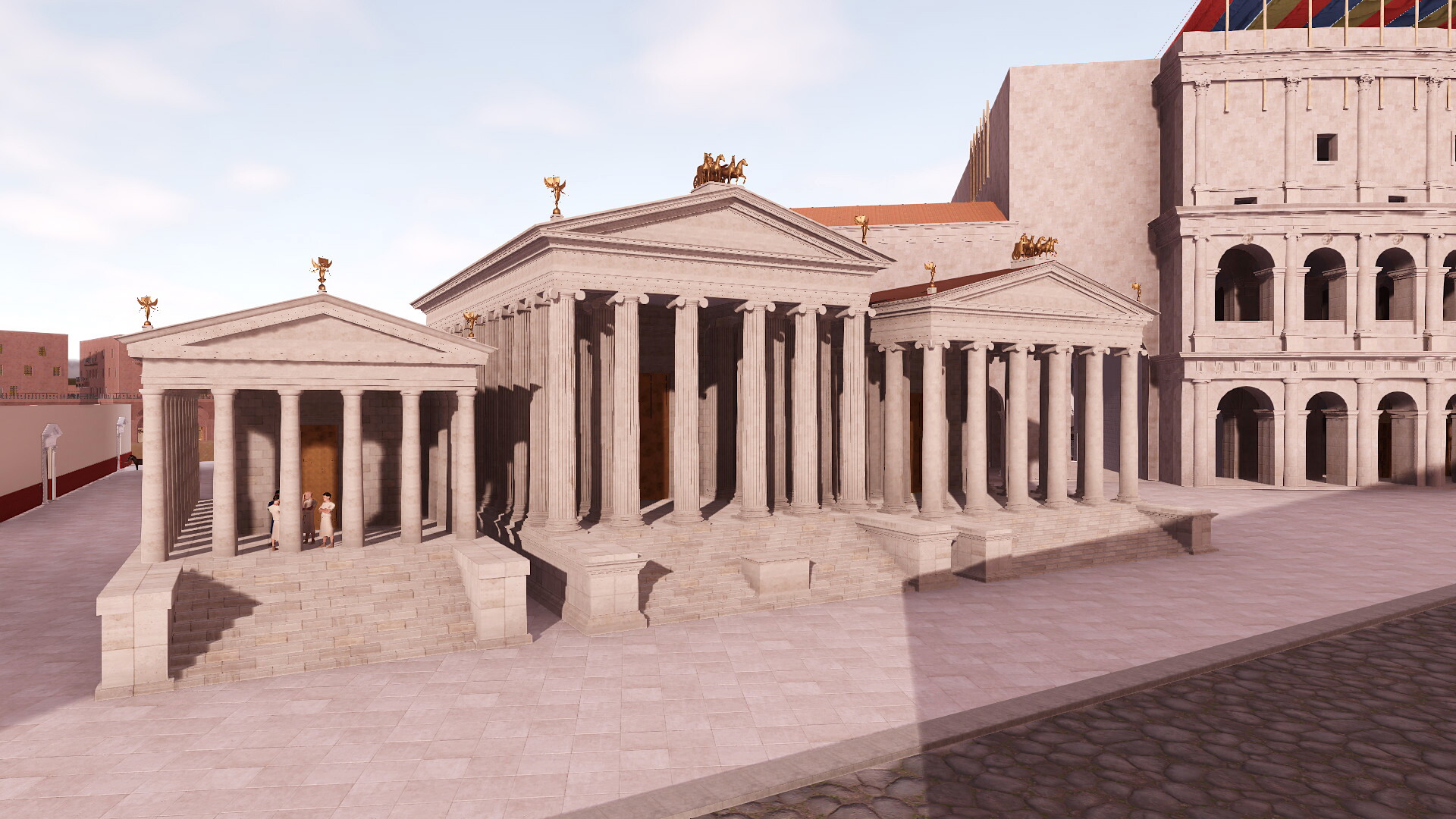 Temple de Janus (Forum Holitorium) : Image de restitution virtuelle.