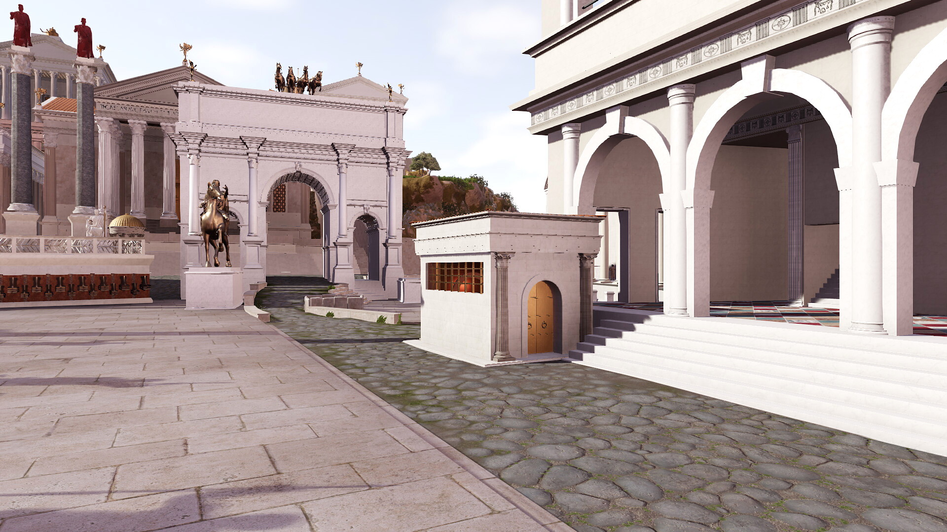 Temple de Janus (forum romain) : Image de restitution virtuelle.