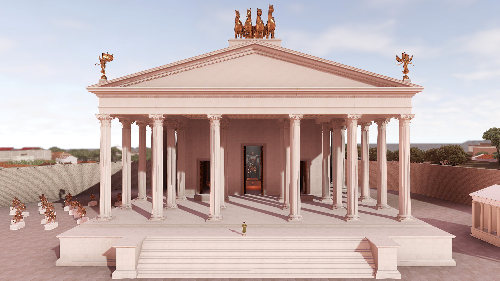Temple de Jupiter Capitolin : Image de restitution virtuelle.
