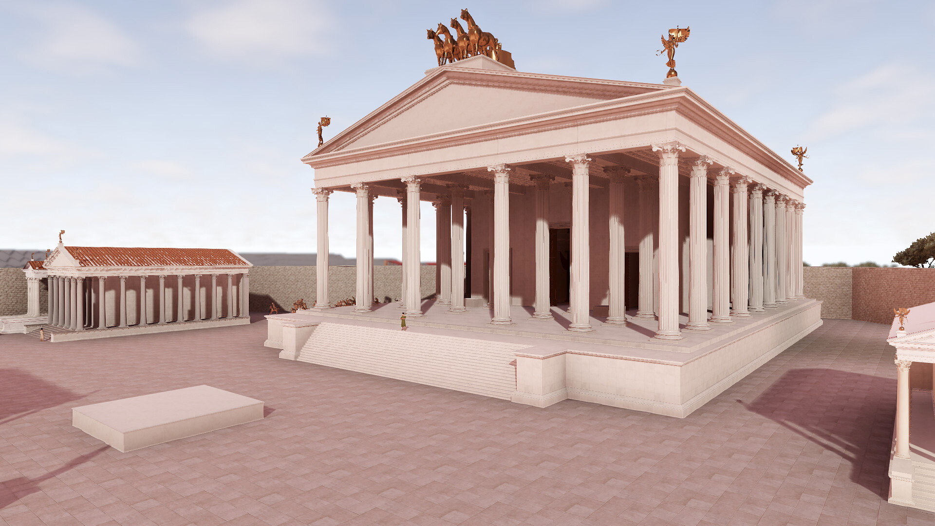 Temple de Jupiter Capitolin : Image de restitution virtuelle.