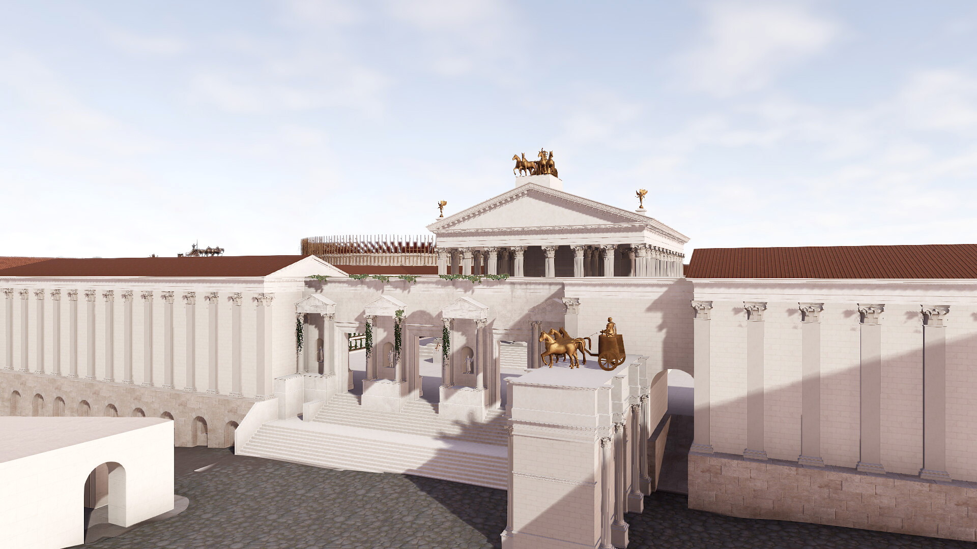 Temple de Jupiter Vltor : Image de restitution virtuelle.