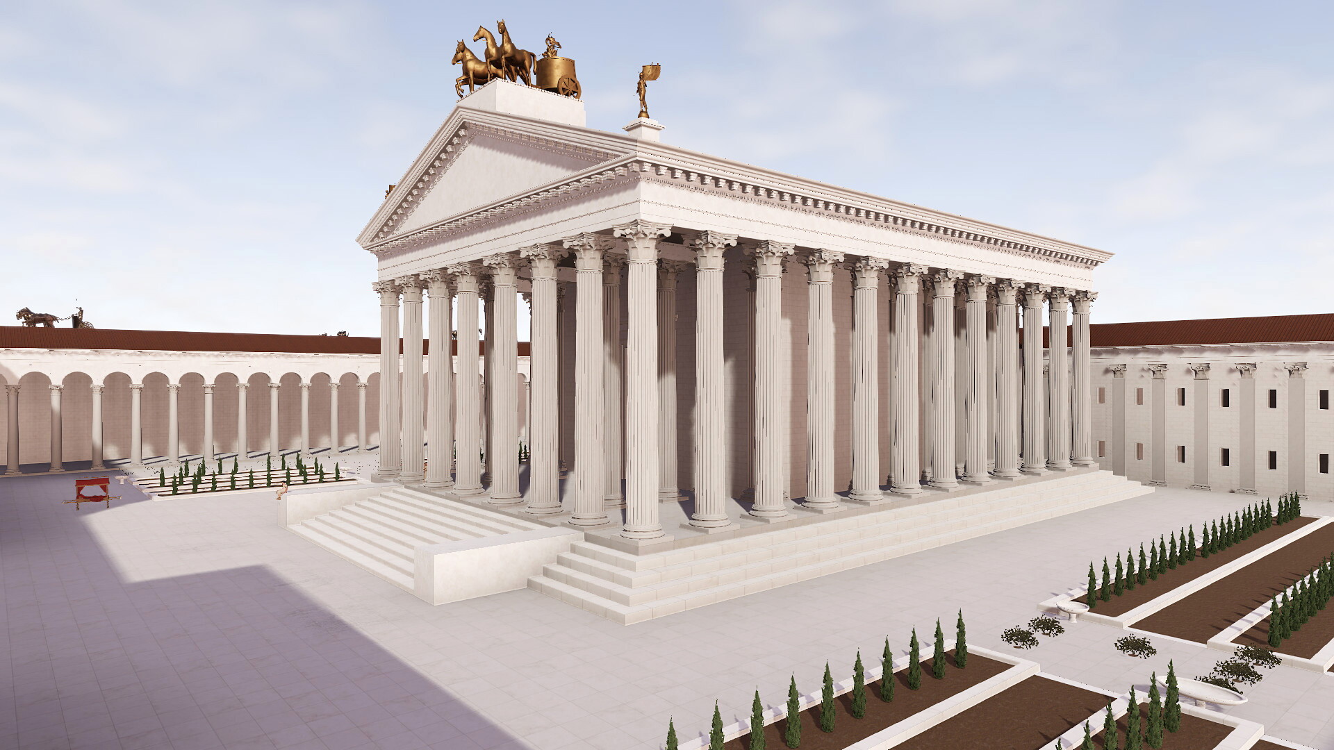 Temple de Jupiter Vltor : Image de restitution virtuelle.