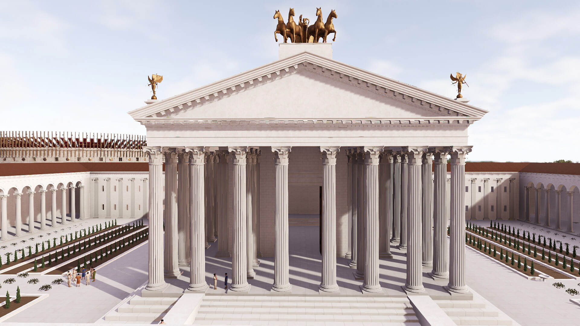 Temple de Jupiter Vltor : Image de restitution virtuelle.