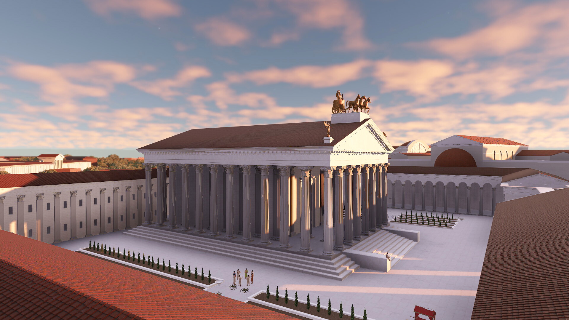 Temple de Jupiter Vltor : Image de restitution virtuelle.