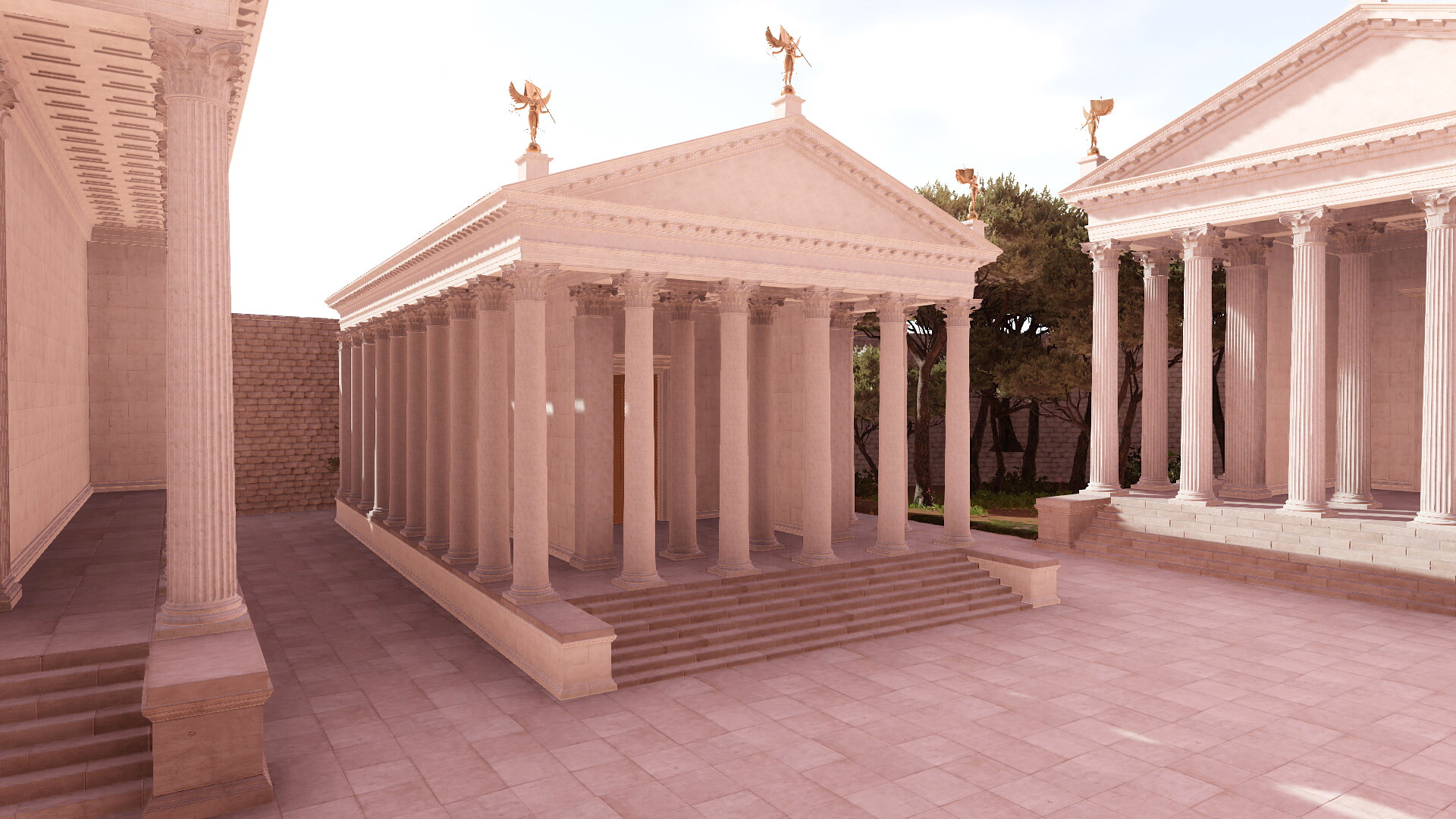 Temple de Mens (Capitole) : Image de restitution virtuelle.