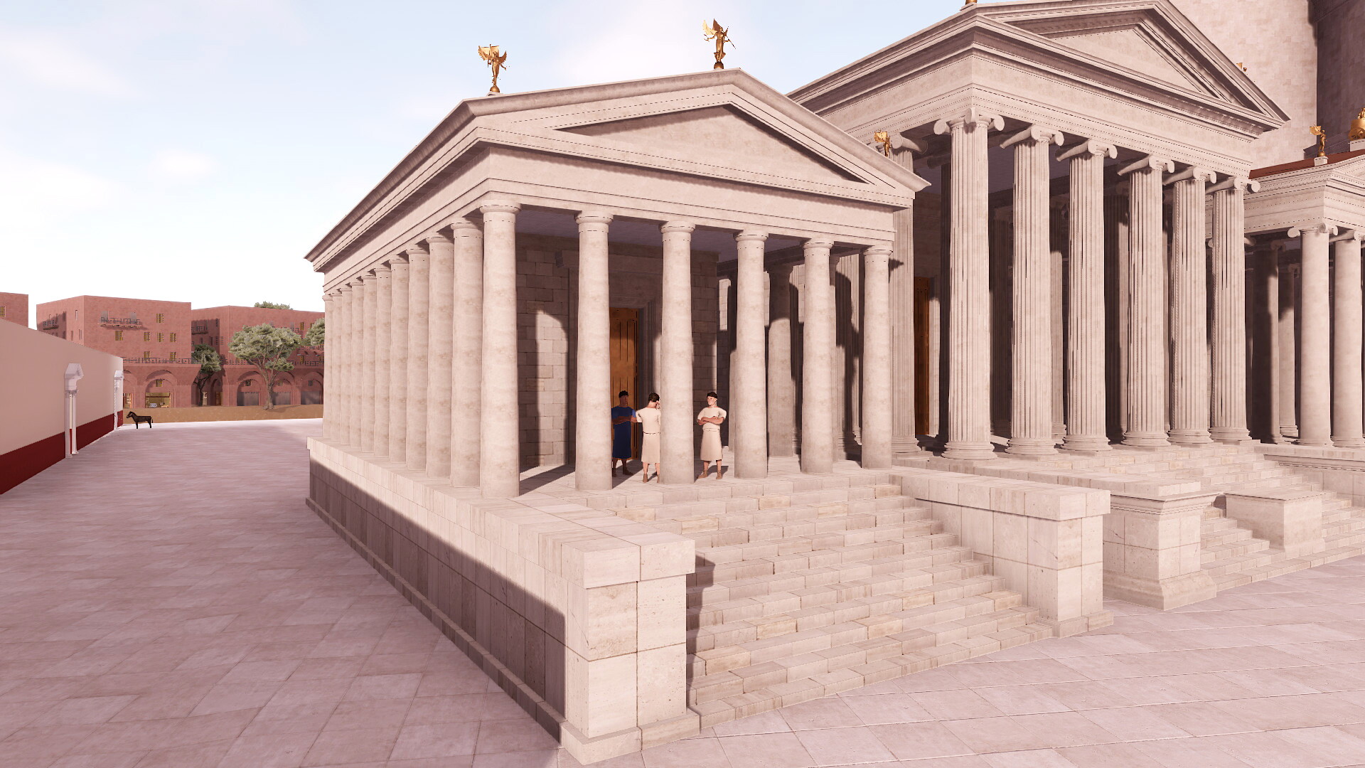 Temple de Spes (forum holitorium) : Image de restitution virtuelle.