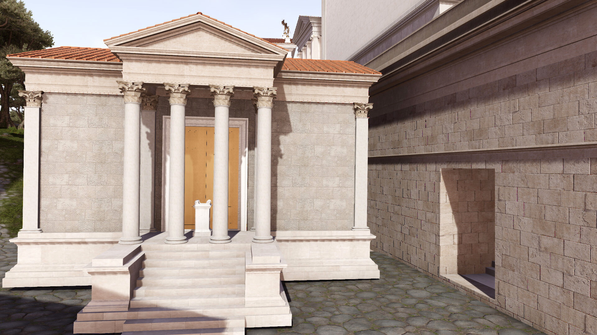 Temple de Véiovis (Capitole) : Image de restitution virtuelle.