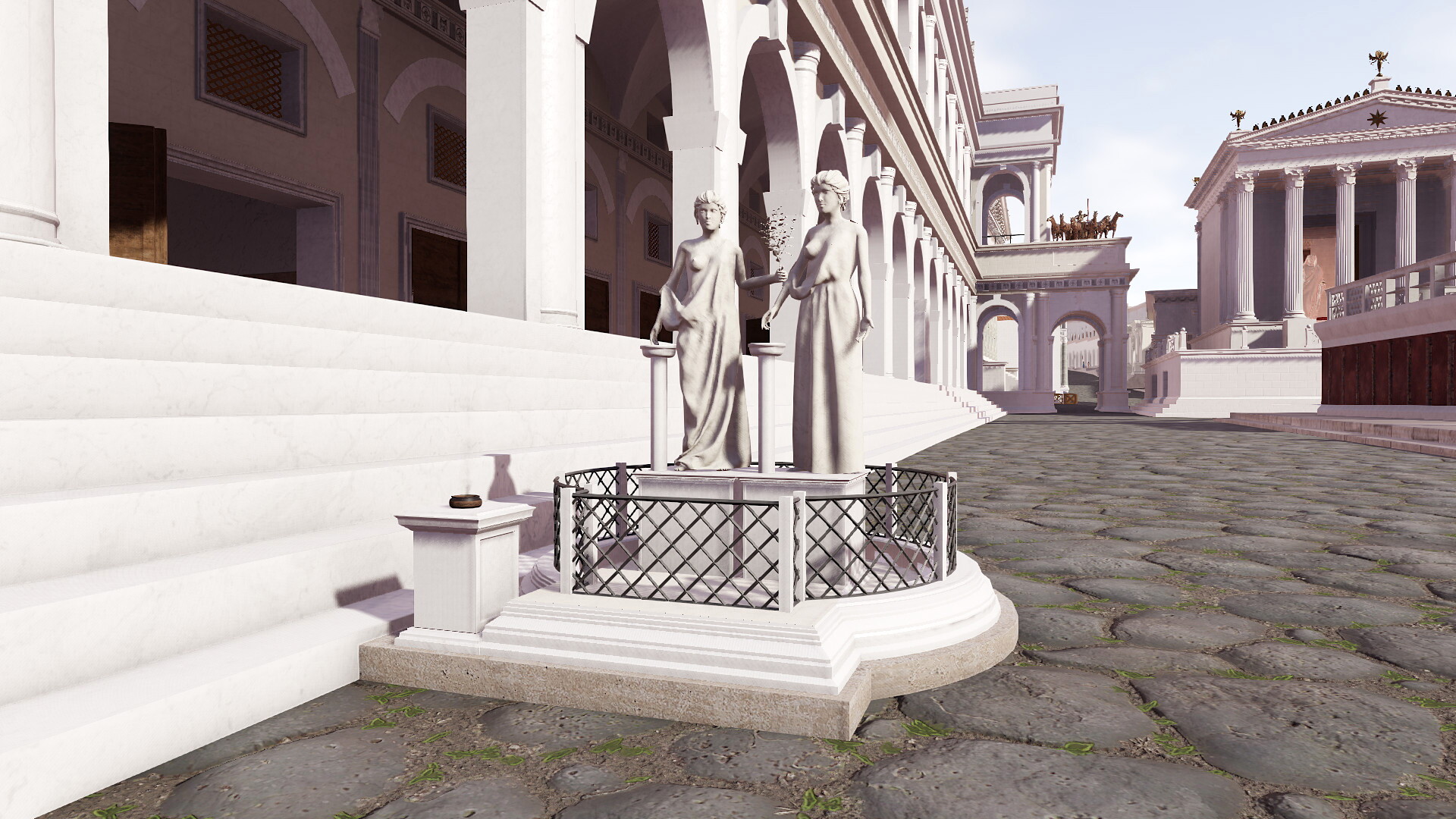 Sacellum de Vénus Cloacine (forum romain) : Image de restitution virtuelle.