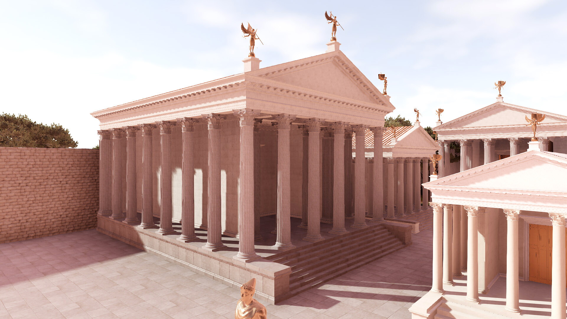 Temple de Vénus Érycine (Capitole) : Image de restitution virtuelle.