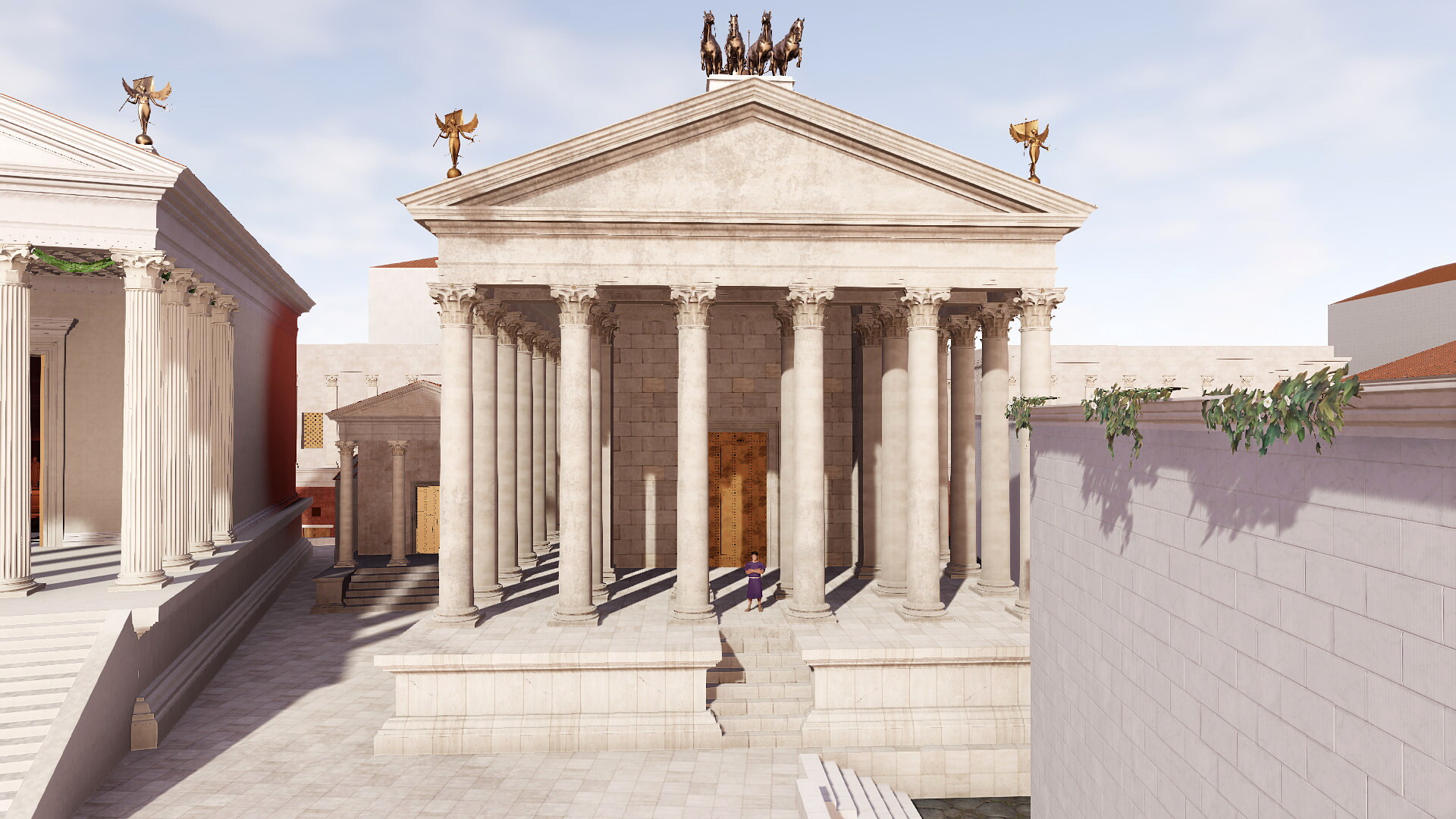 Temple de la Victoire (Palatin) : Image de restitution virtuelle.