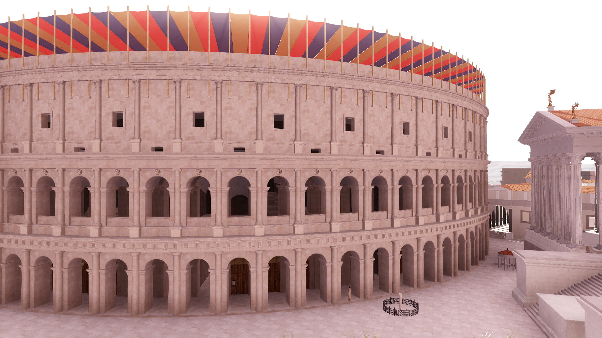 Théâtre de Marcellus : Image de restitution virtuelle.