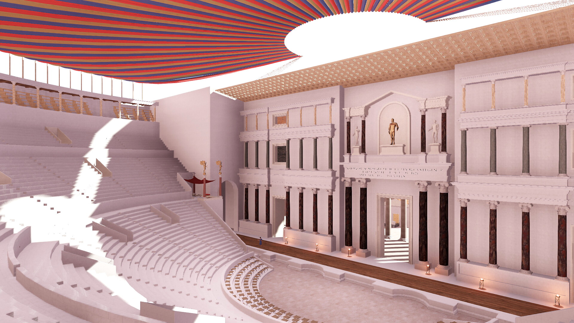 Théâtre de Marcellus : Image de restitution virtuelle.