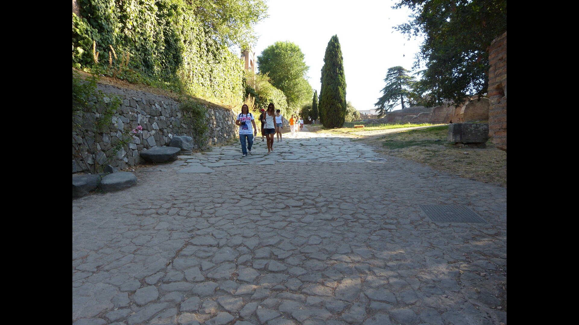 Cliuus Palatinus : Photo prise à Rome aujourd'hui. Cliuus palatinus