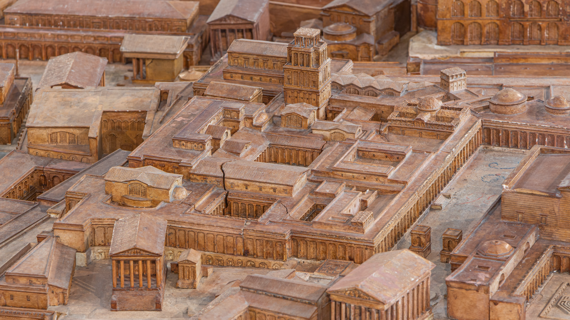 Palais de Tibère : Photo de la maquette réalisée par P.Bigot.