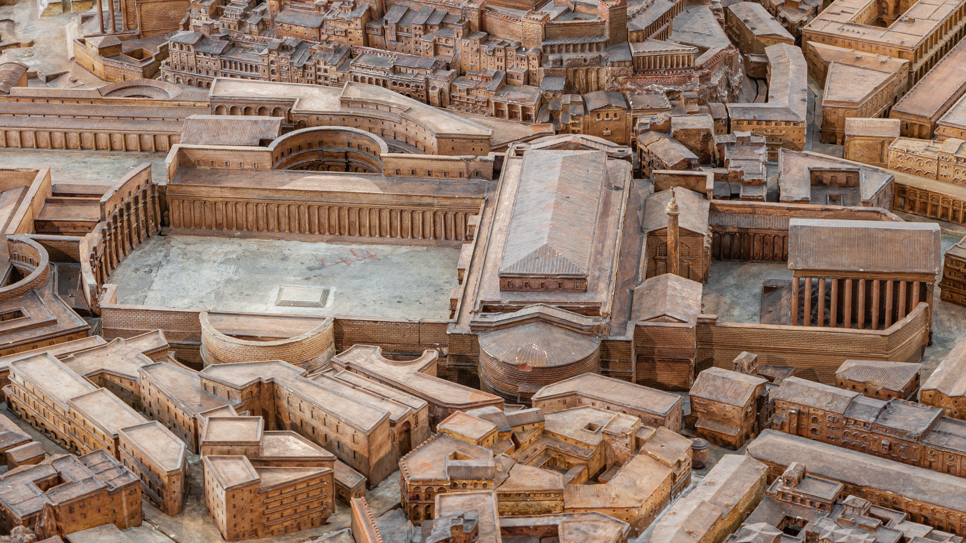 Forum de Trajan : Photo de la maquette réalisée par P.Bigot.