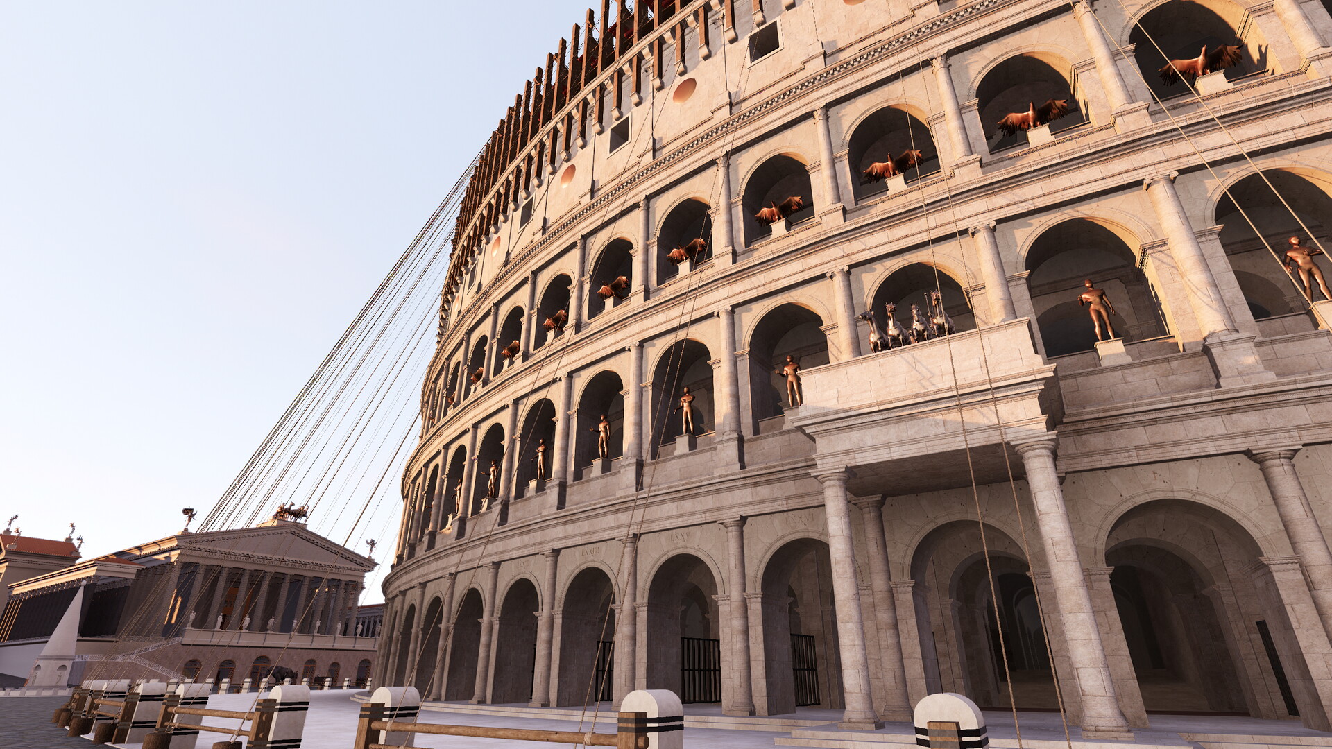 Velum du Colisée : Image de restitution virtuelle.
