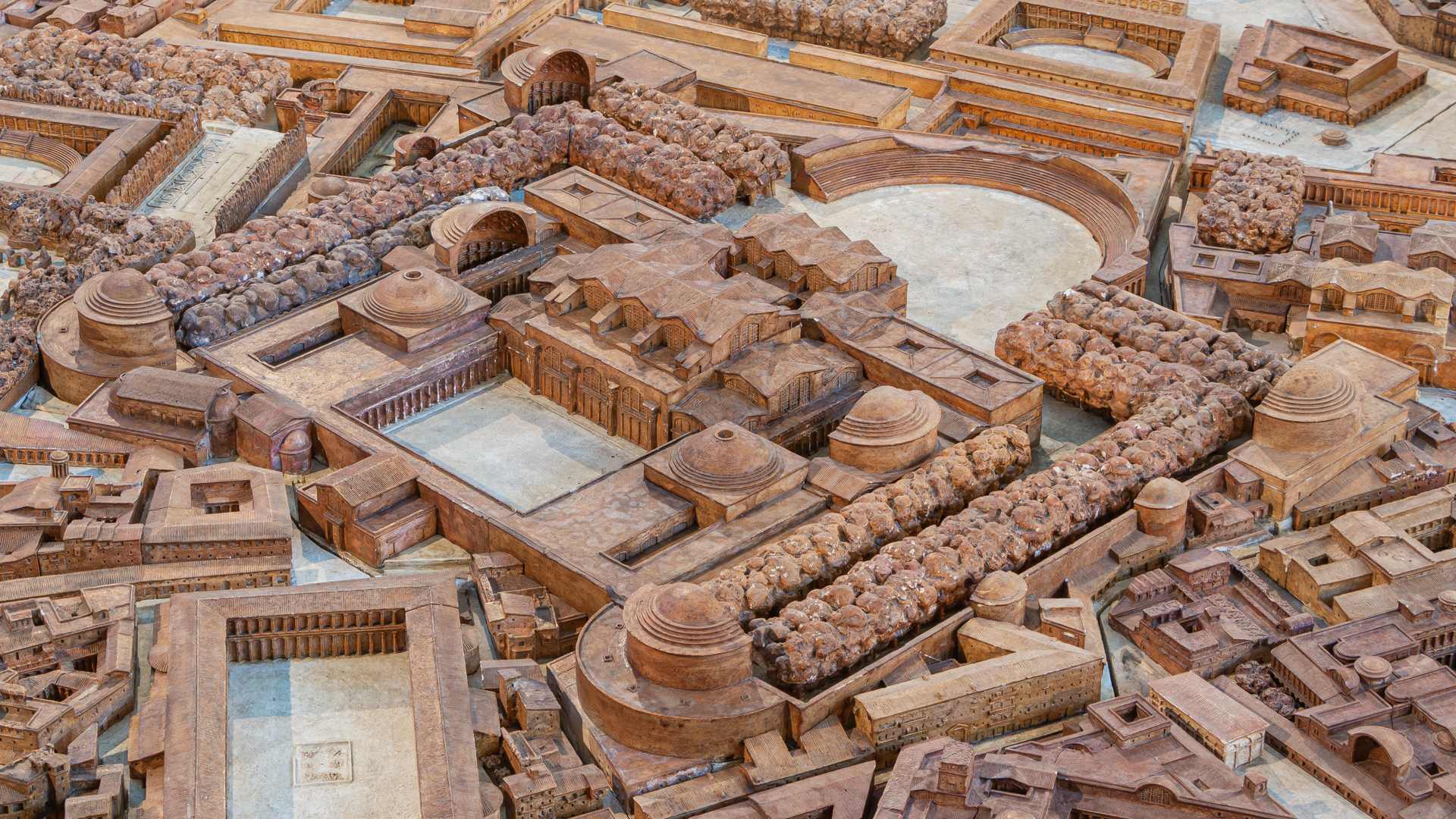 Thermes de Trajan : Photo de la maquette réalisée par P.Bigot.