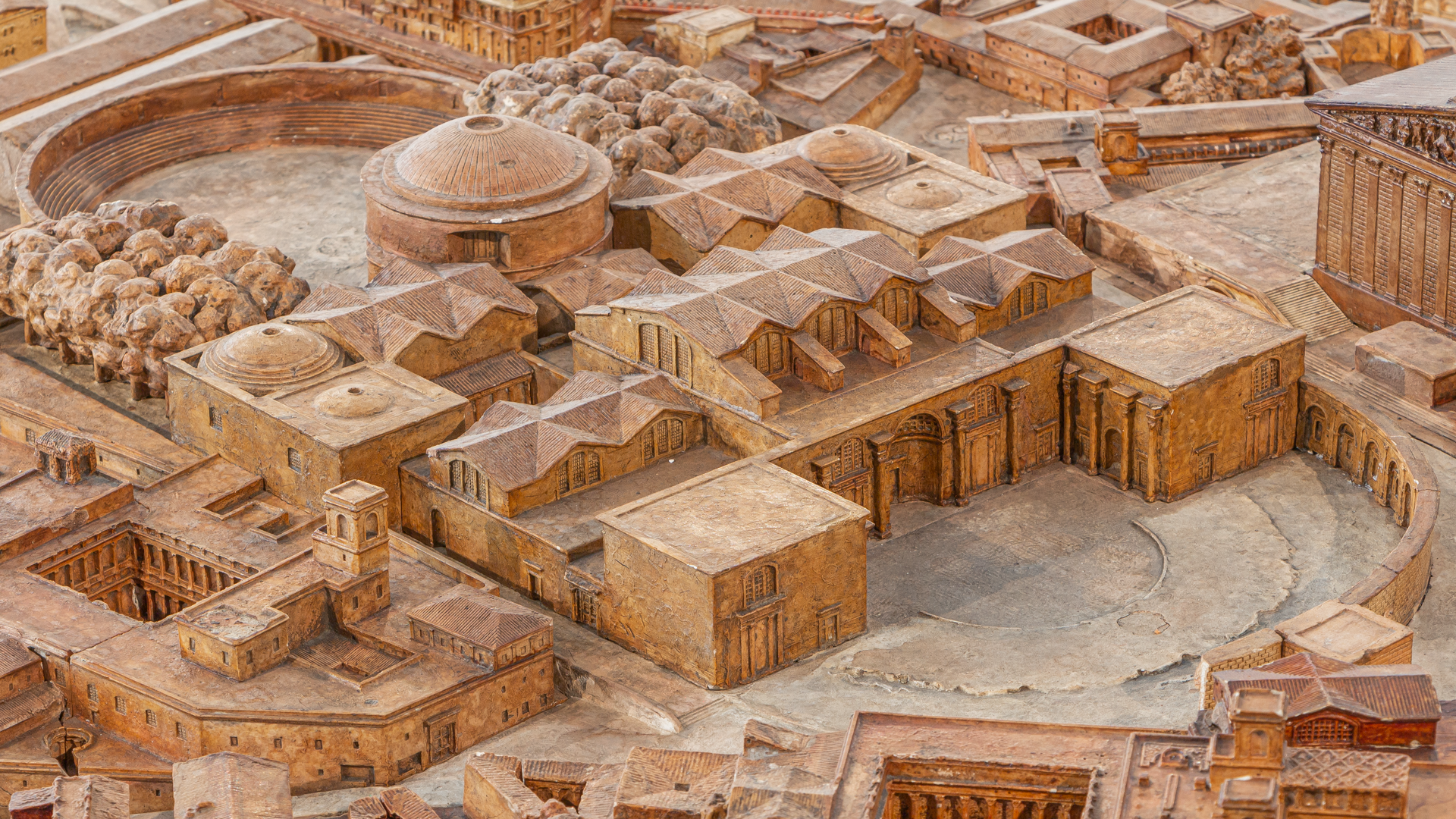 Thermes de Constantin : Photo de la maquette réalisée par P.Bigot.